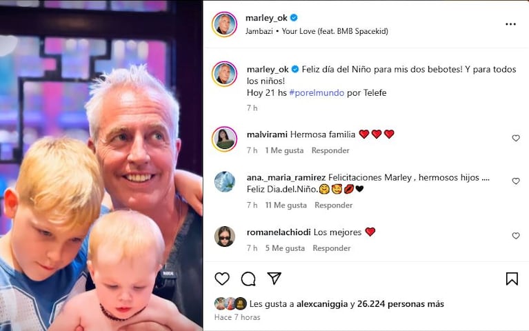 Marley, Mirko y Milenka (Foto: Instagram @marley_ok)
