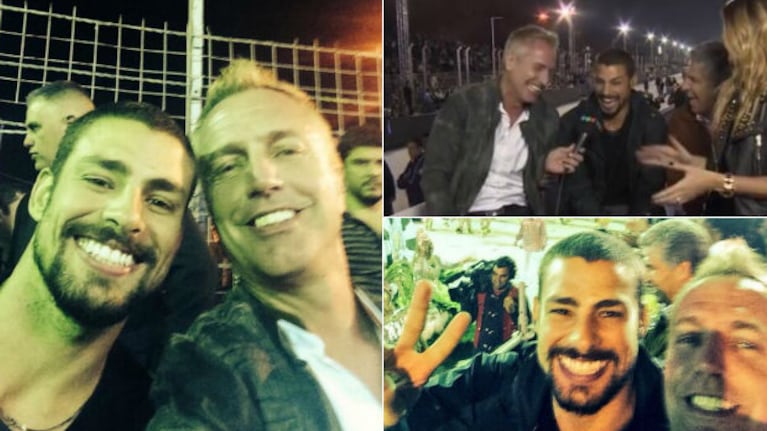 Marley y Cauã Reymond, en San Luis. (Foto: Twitter)