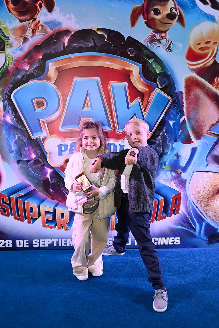 Marley y Mirko disfrutaron la avant premiere de Paw Patrol, La Súper Película