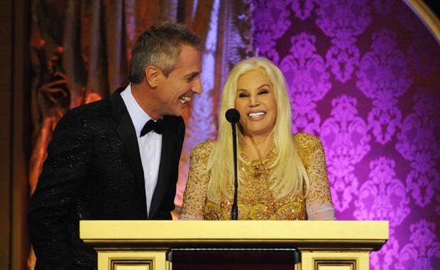 Marley y Susana Giménez, una de las pocas sonrisas que arrancó el Martín Fierro 2013. (Foto: prensa Telefe)