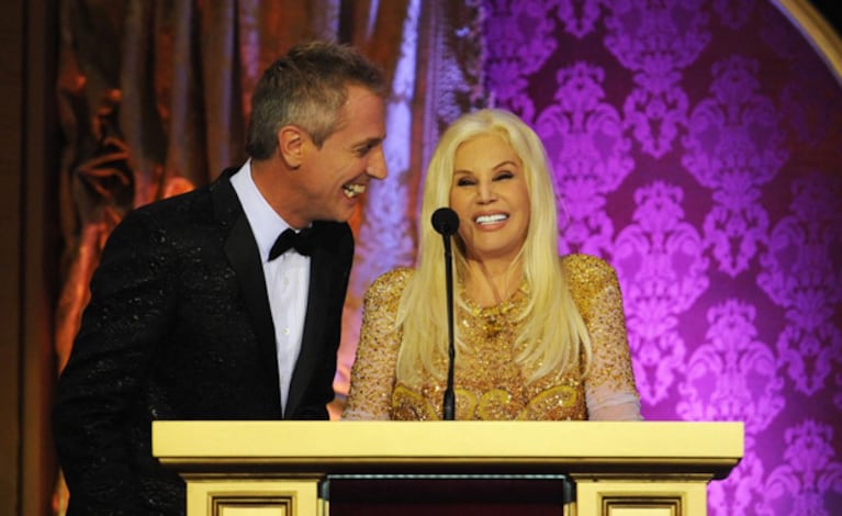 Marley y Susana Giménez, una de las pocas sonrisas que arrancó el Martín Fierro 2013. (Foto: prensa Telefe)
