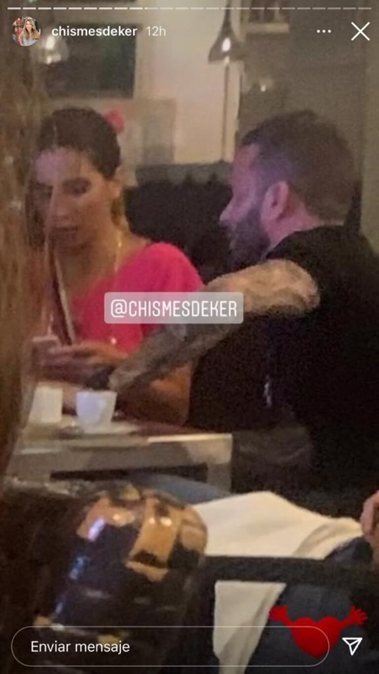 Martín Baclini, captado infraganti y muy cerca de Cinthia Fernández en un restaurante: "Nos llevamos muy bien"