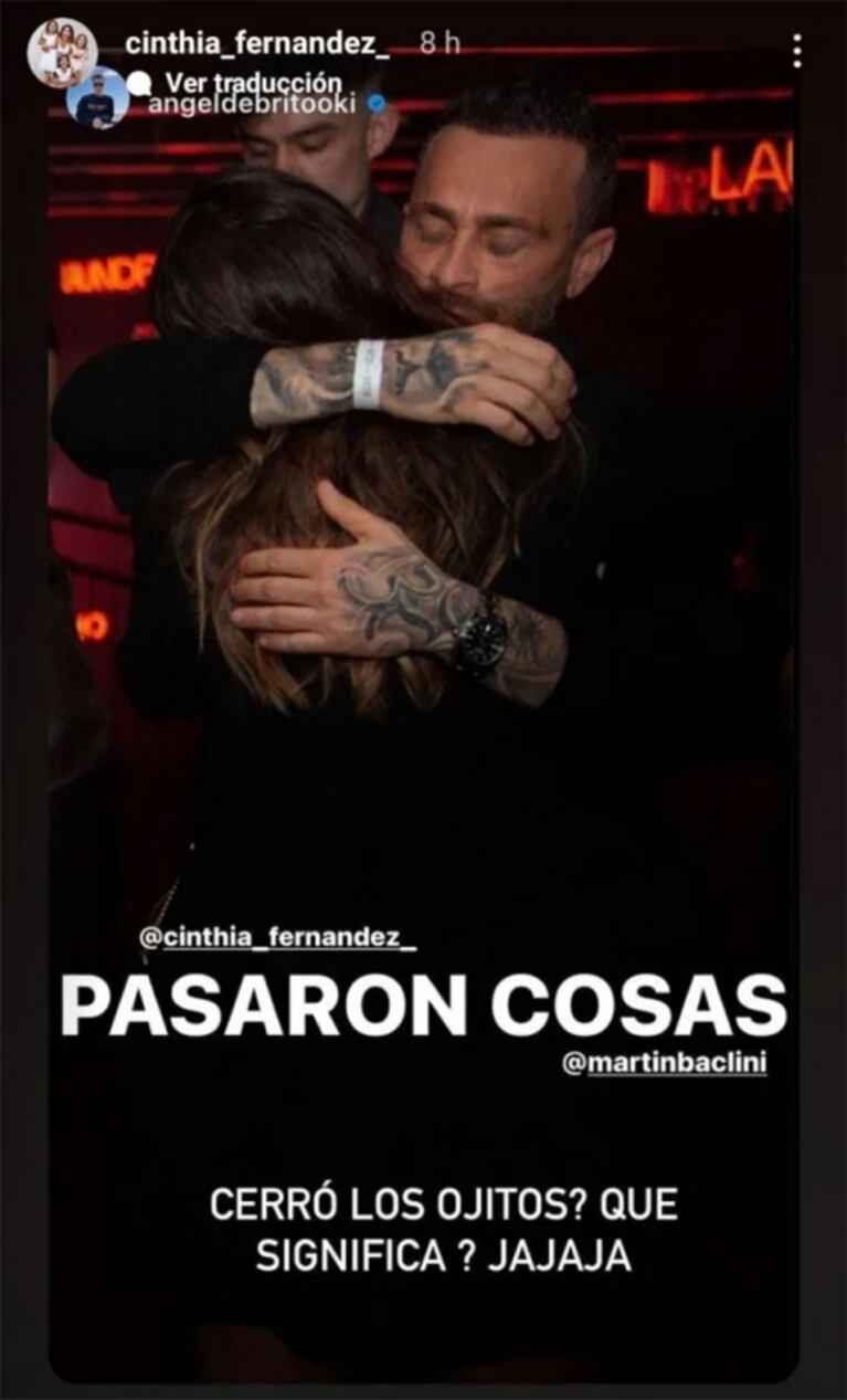 Martín Baclini no se quiso sacar una foto con Cinthia Fernández y ella reaccionó filosa: "¿Dónde dejó el poni?"