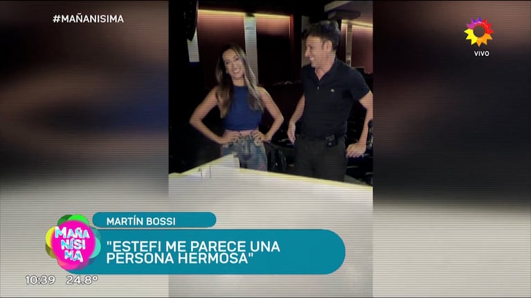 Martín Bossi enfrentó la versión de romance con Estefi Berardi: su contundente gesto a cámara