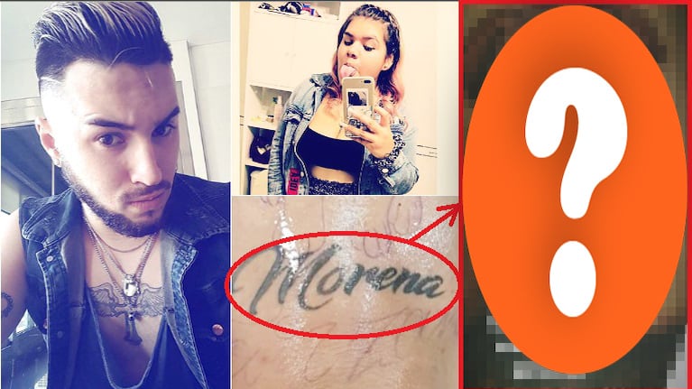 Martín Casar se tapó el tatuaje con el nombre de Morena Rial y publicó un picante frase (Fotos: Instagram e Instagram Stories)