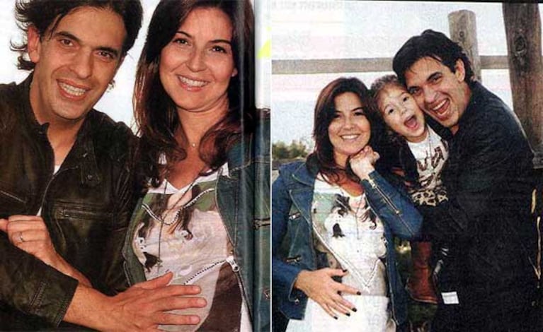 Martín Ciccioli, su mujer Carolina y su hijita Mía. (Foto: revista Paparazzi)