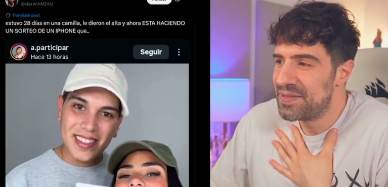 Martín Cirio opinó sobre la imagen de Thiago Medina tras su grave accidente y generó polémica (Imagen: redes)