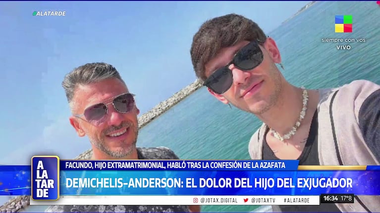 Martín Demichelis y Facundo Bono, su hijo extramatrimonial.