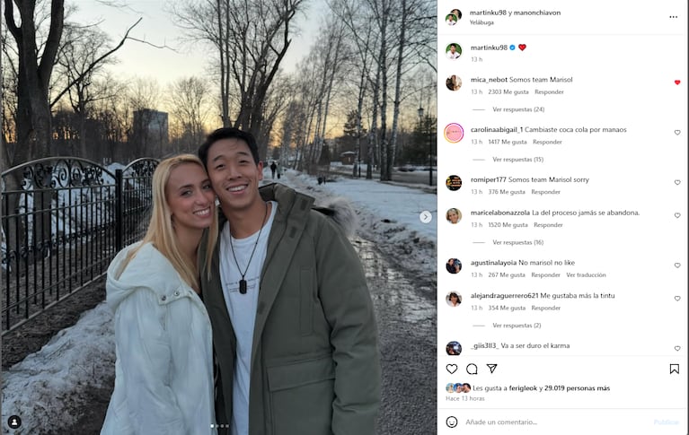 Martín Ku y su novia rusa. (@martinku98)