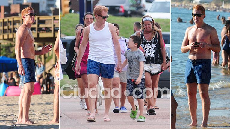Martín Liberman y sus primeras vacaciones, tras la separación: días de playa junto a su hijo, Blas. (Foto: GM Press)