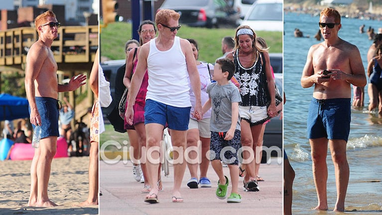 Martín Liberman y sus primeras vacaciones, tras la separación: días de playa junto a su hijo, Blas. (Foto: GM Press)