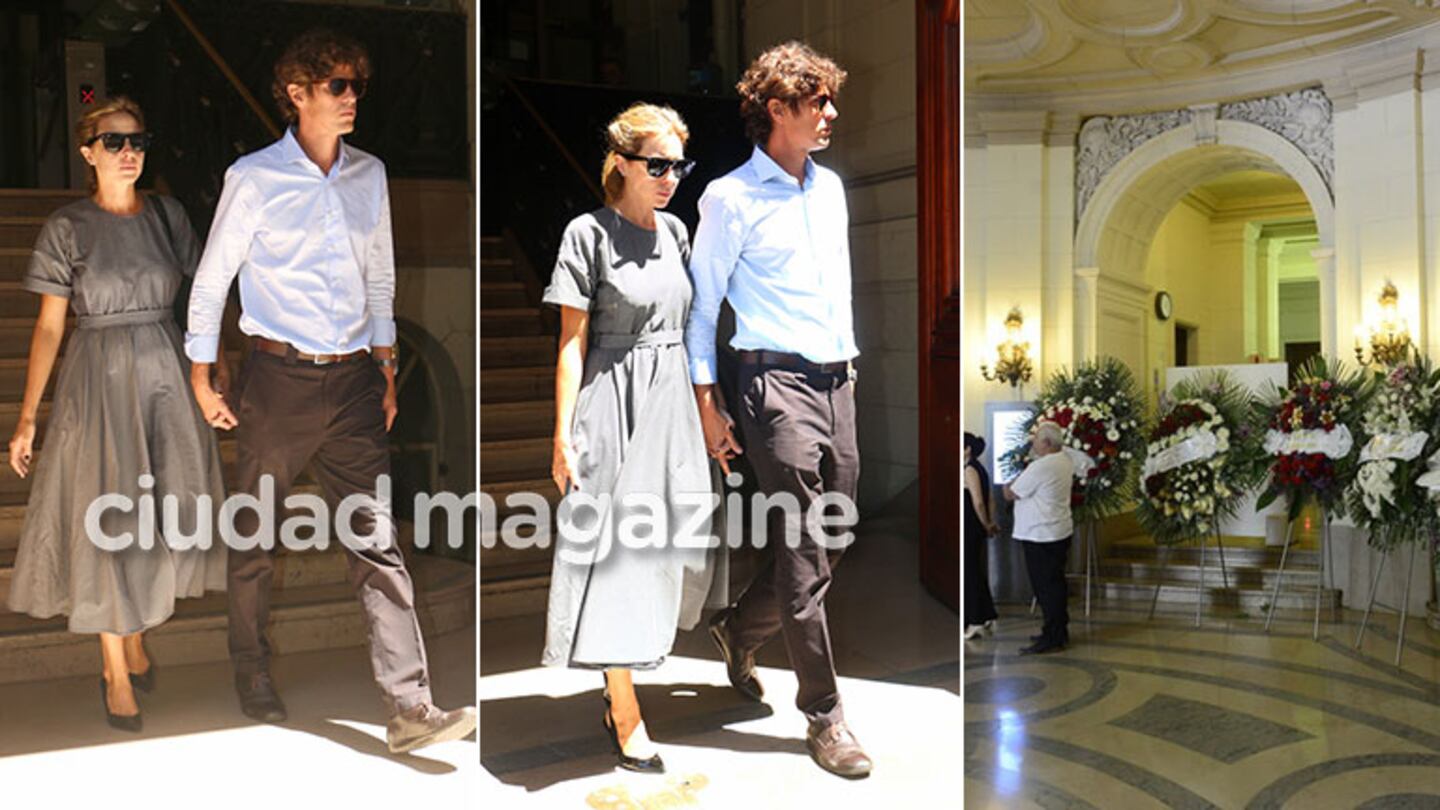 Martín Lousteau y Carla Peterson, dolor en el velatorio de Débora Pérez Volpin en la Legislatura porteña. (Foto: Movilpress)