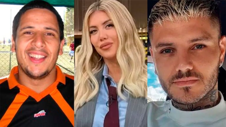 Martín Migueles, Wanda Nara, Mauro Icardi (Fotos: redes sociales y Telefé).