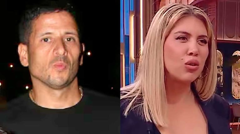 Martín Migueles y Wanda Nara (Fotos: capturas eltrece y Telefe)