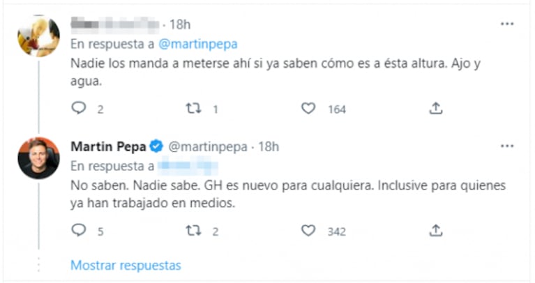 Martín Pepa vio llorar desconsolado a Juan y le hizo un fuerte reproche a Gran Hermano