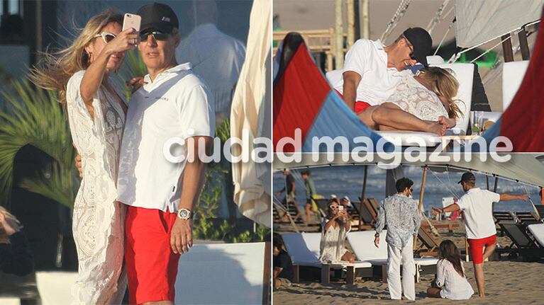 Martín Redrado y su nueva novia, Lulu Sanguinetti, mimosos en Punta del Este (Foto: GM Press)