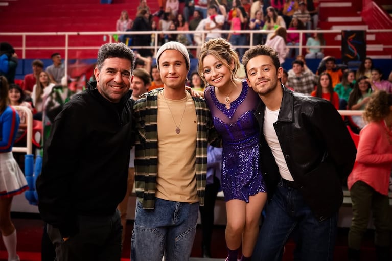 Martín Sabán, Micheel Ronda, Karol Sevilla y Ruggero Pasquarelli. (@martinsabanok)