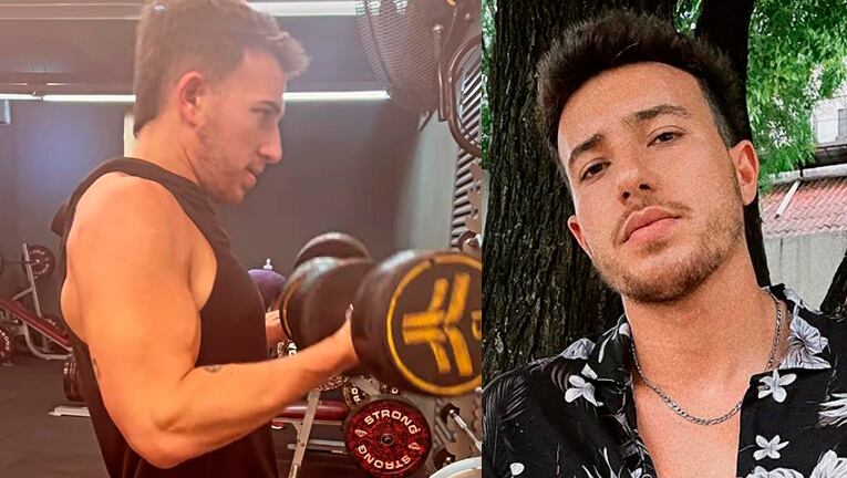 Martín Salwe se mostró entrenando a full en el gimnasio.