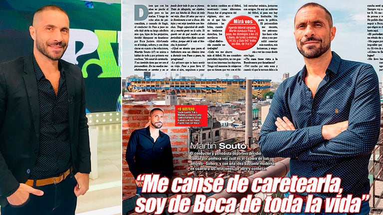 Martín Souto reveló de qué equipo es hincha:  “Me cansé de caretearla, soy de Boca de toda mi vida”