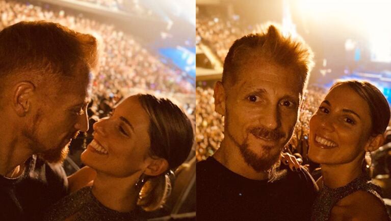 Martín y Ana Laura se mimaron en el recital de Chayanne.