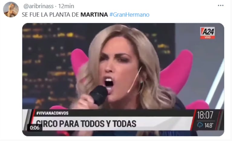 Martina quedó eliminada de Gran Hermano. Foto: X