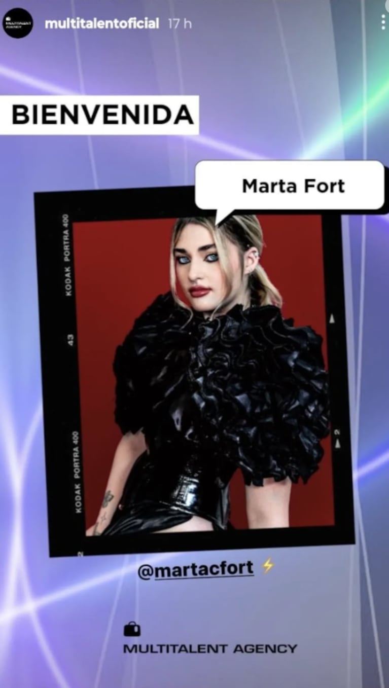 Martita Fort celebró haber firmado contrato con una importante agencia de modelos: "Soy parte"