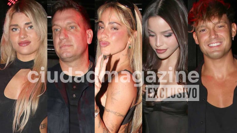 Martita Fort, Maxi López, Tini Stoessel, Emilia Mernes e Ian Lucas en un cumpleaños en Costaner (Fotos: Movilpress)