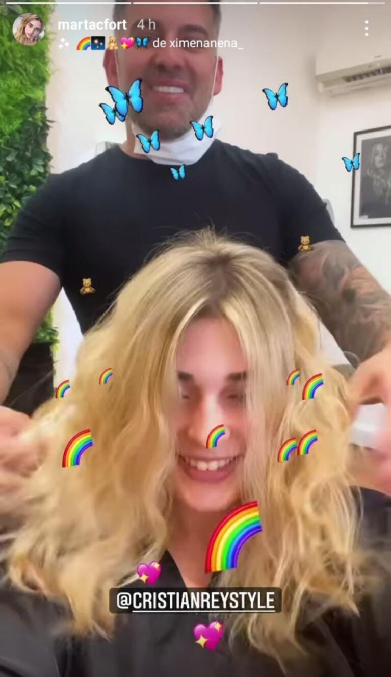 Martita Fort pasó por la peluquería y se animó a un cambio de look: "Ahora estoy mucho más rubia"