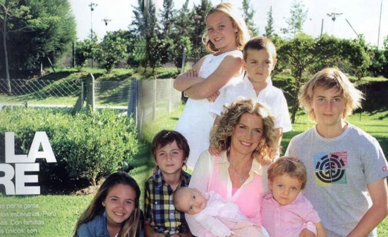 Maru Botana festeja el Día de la Madre con sus siete hijos. (Foto: Revista Gente)