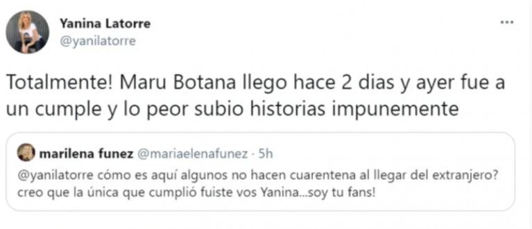 Maru Botana fue acusada de no respetar la cuarentena tras su viaje a México: "Subió historias impunemente"