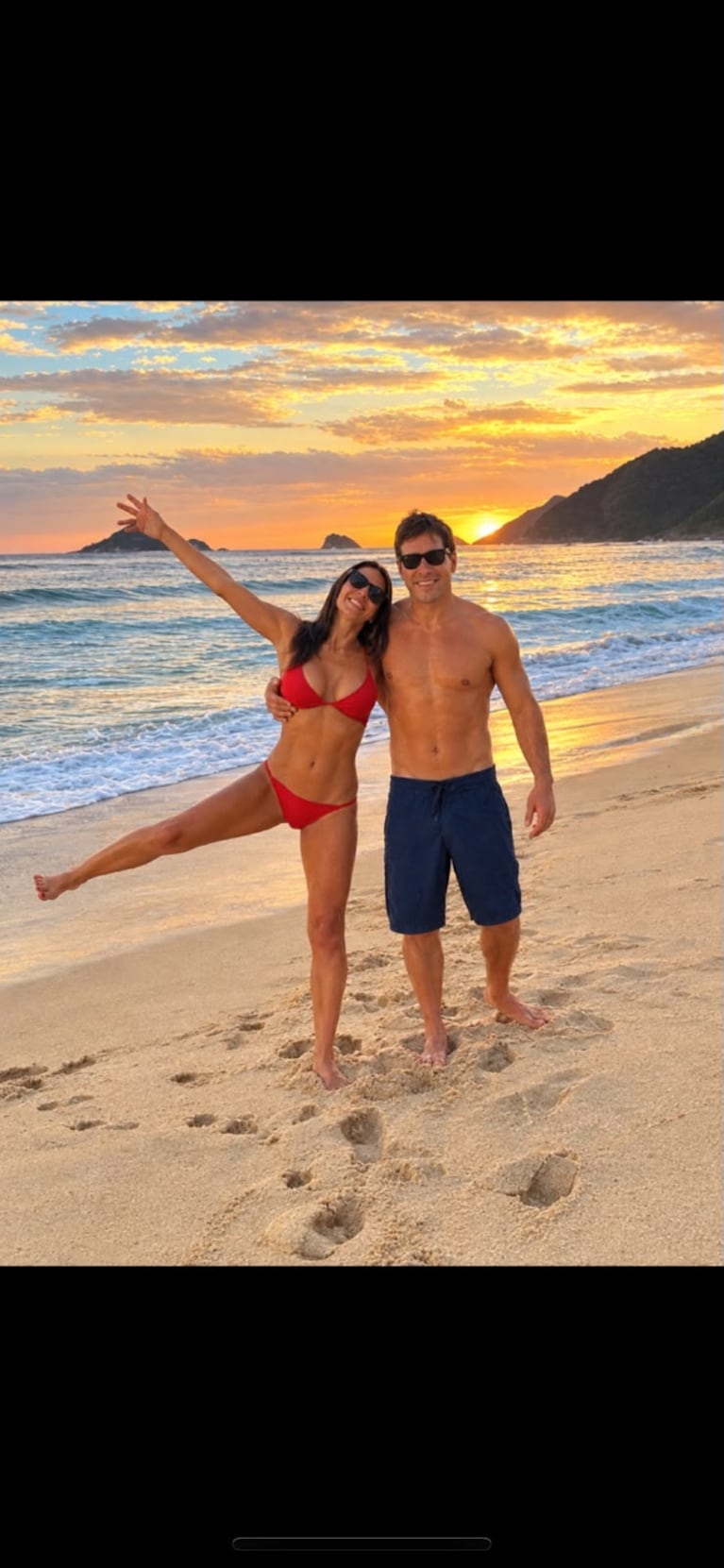 Maru Olivari y su novio
