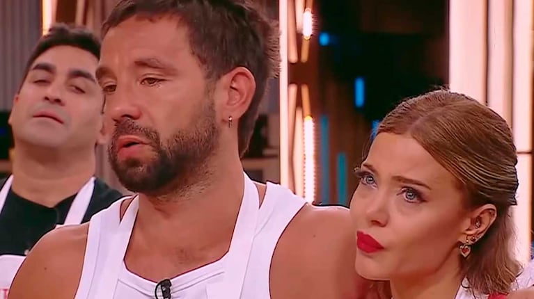 MasterChef Celebrity: Cachete Sierra y Evangelina Anderson lloraron tras su eliminación (Fotos: captura Telefe)