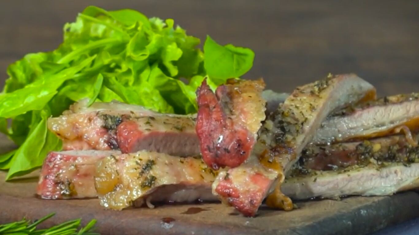 matambrito, manteca, hierbas