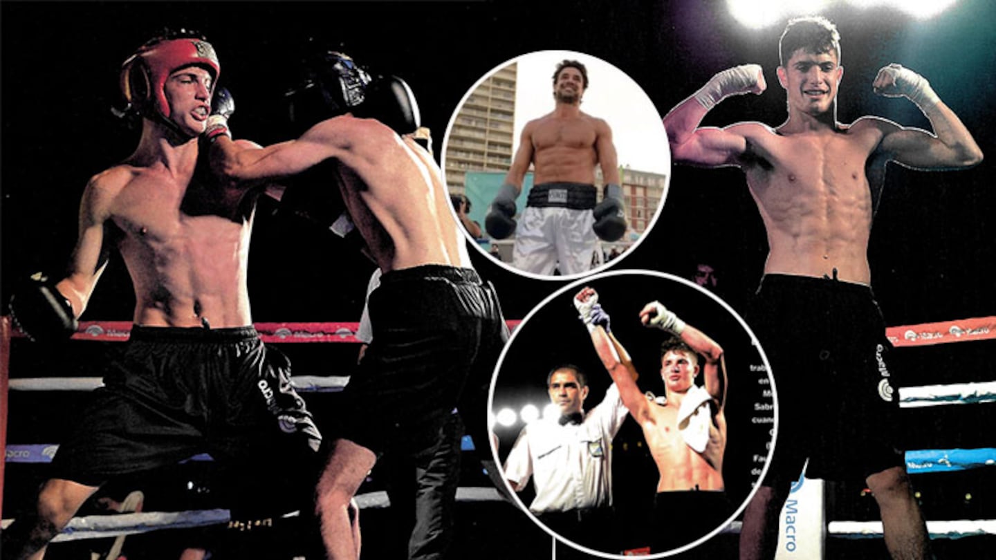 Mateo, el hijo de Luciano Castro debutó victorioso en como boxeador. (Foto: revista Gente)