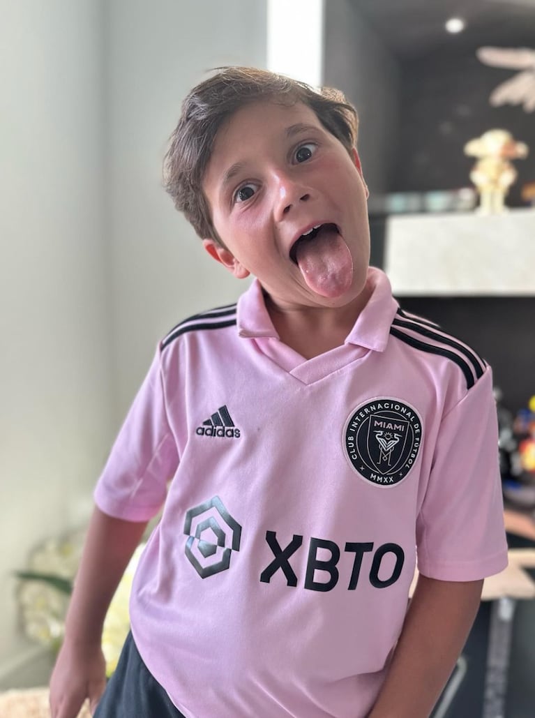 Mateo Messi cumplió 8 años y Antonela Roccuzzo lo saludó en Instagram con sus fotos más divertidas