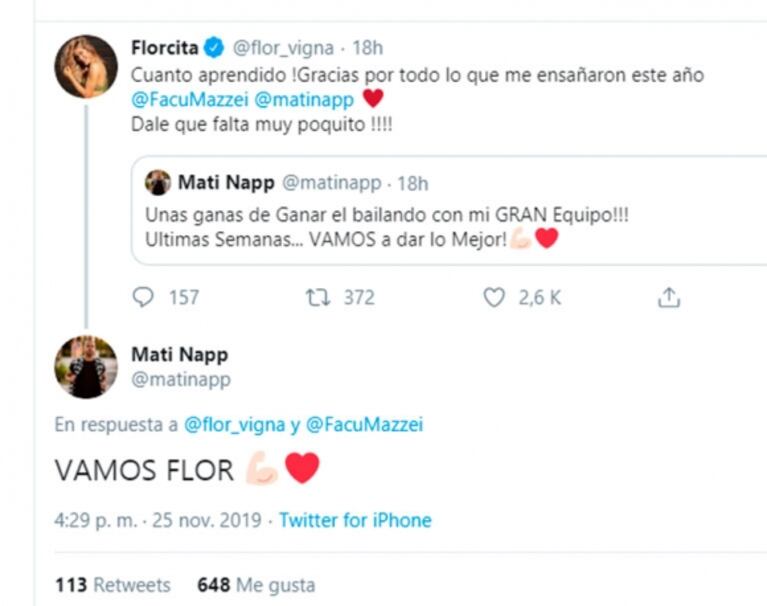 Mati Napp, contundente sobre su vínculo con Flor Vigna: "Con ella siempre nos manejamos con mucho respeto"