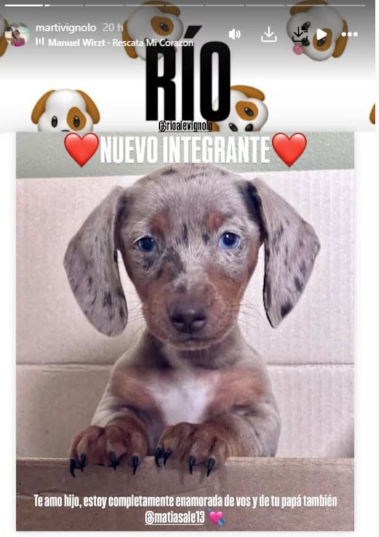 Matías Alé y Martina Vignolo hicieron un anuncio. Foto: IG | martivignolo