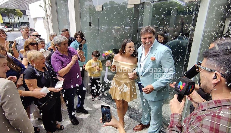 Matías Alé y Martina Vignolo se casaron por civil (Foto: Movilpress).