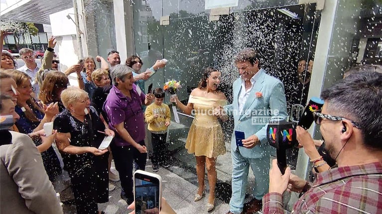 Matías Alé y Martina Vignolo se casaron por civil (Foto: Movilpress).