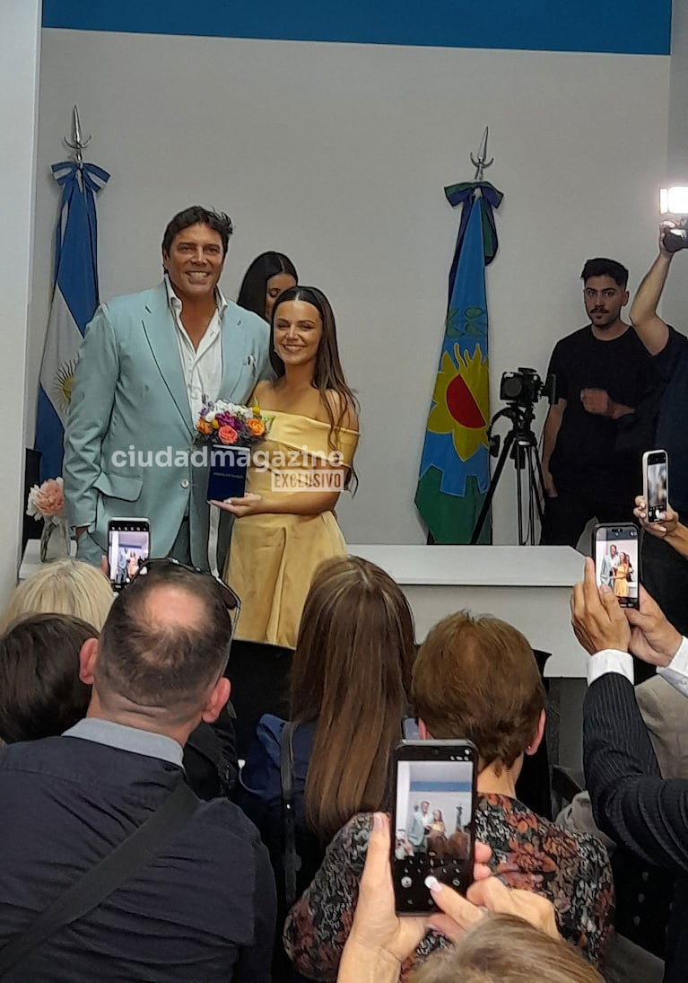 Matías Alé y Martina Vignolo se casaron por civil (Foto: Movilpress).