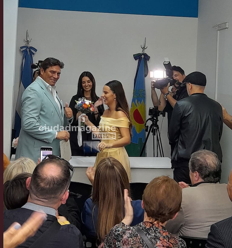 Matías Alé y Martina Vignolo se casaron por civil (Foto: Movilpress).