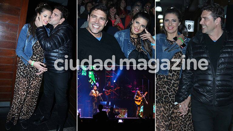 Matías Alé y Tamara Bella, mimos y complicidad en el recital de Los Nocheros