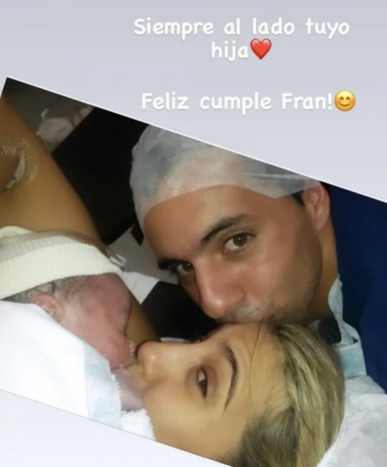 Matías Defederico compartió una tierna foto retro junto a Cinthia Fernández por el cumple de su hija: "Siempre al lado tuyo"