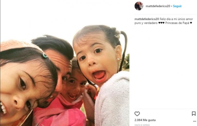 Matías Defederico y un mensaje de San Valentín muy especial tras separarse de Cinthia Fernández: "Feliz día a mi único amor, puro y verdadero: princesas de papá"