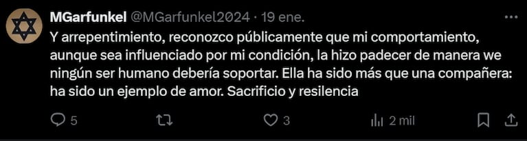 Matías le pidió disculpas a Victoria.