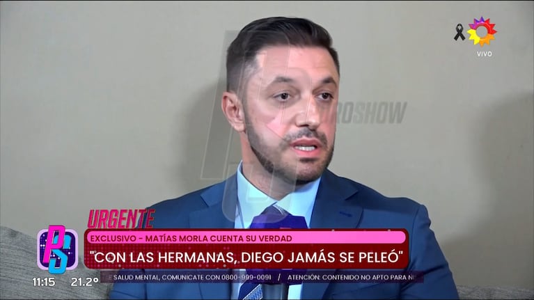 Matías Morla en una entrevista para Puro Show en marzo de 2025. Foto: Captura (eltrece)