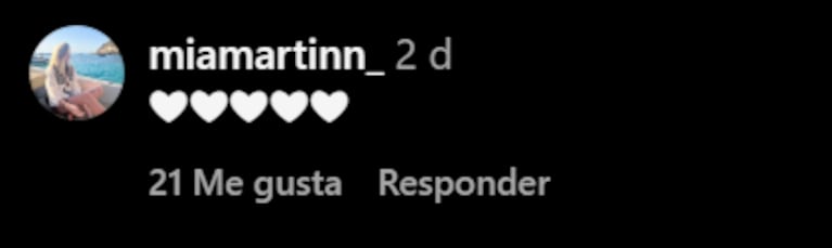 Matías saludó a Mía por su cumple. Foto: IG | matiasmartin
