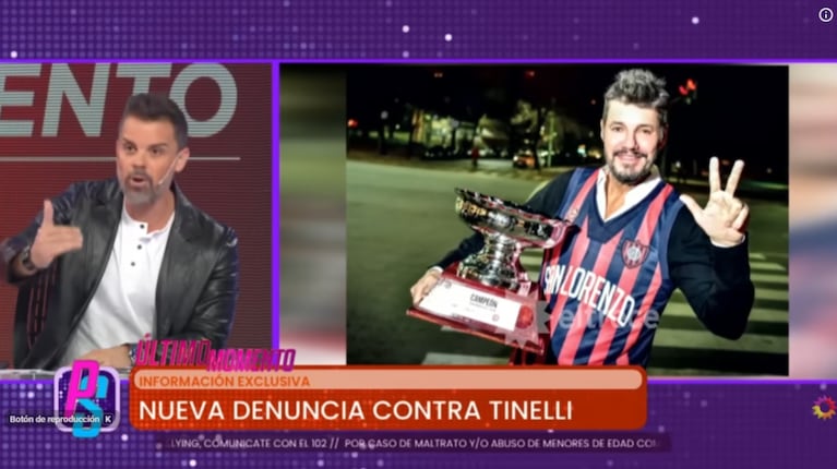 Matías Vázquez explicó la denuncia que pesa sobre Marcelo Tinelli. Captura: Puro Show