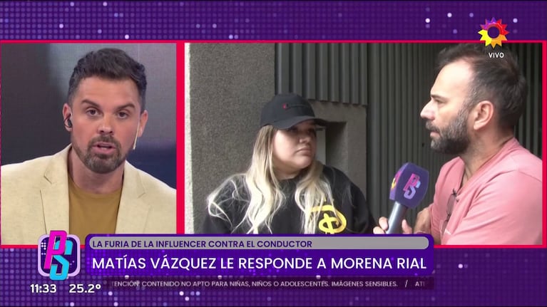 Matías Vázquez le contestó a Morena Rial (Foto: captura de eltrece).