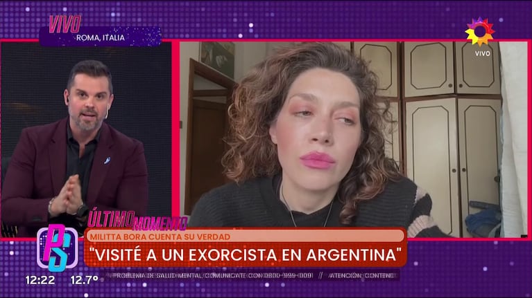 Matías Vázquez y Militta Bora se cruzaron en Puro Show (Foto: captura de eltrece).